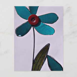 Mixed Media Flower Postcard