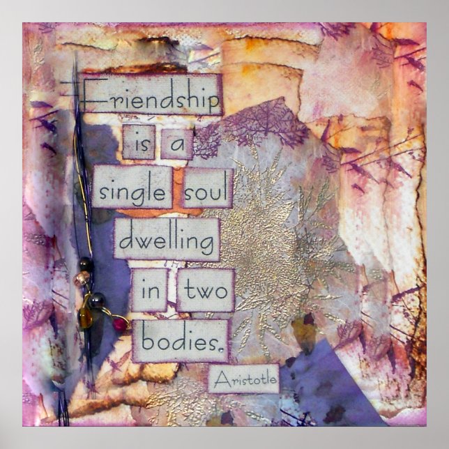 Mixed Media Friendship Art Print (Front)