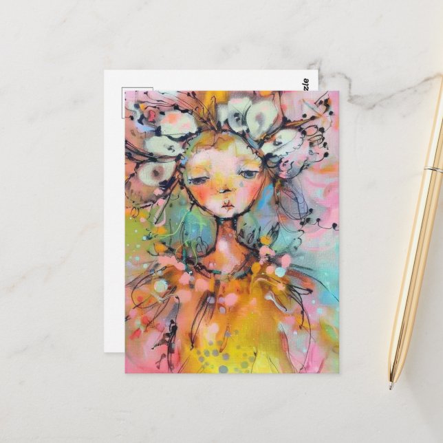 Mixed Media Gal Postcard (Front/Back In Situ)