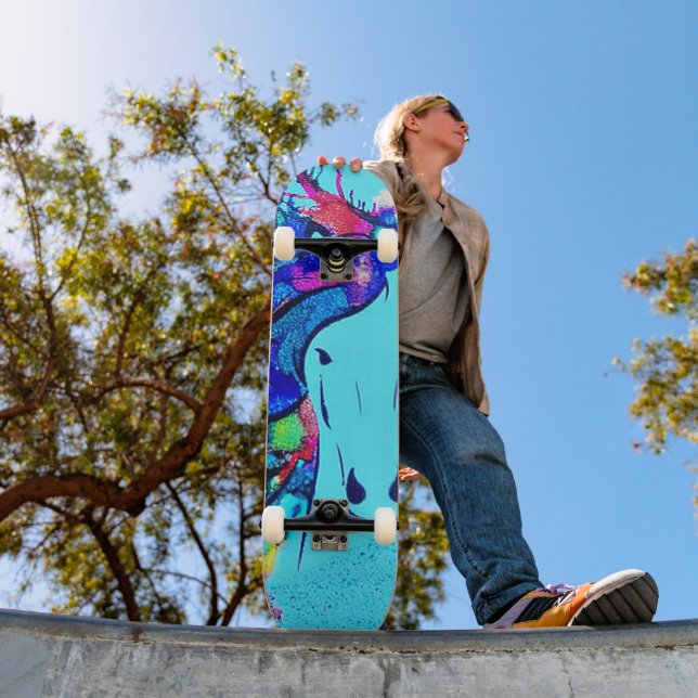 Mixed Media Horse  Skateboard (Outdoor 1)