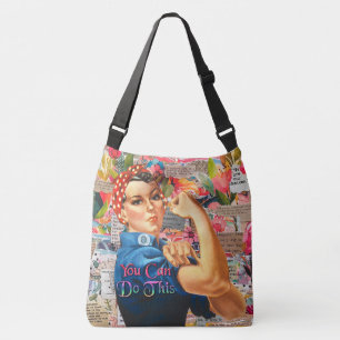 Mixed Media Inspirational Rosie the Riveter Tote
