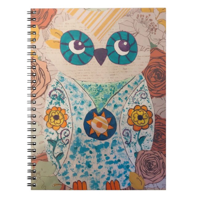 Mixed Media Owl Journal (Front)