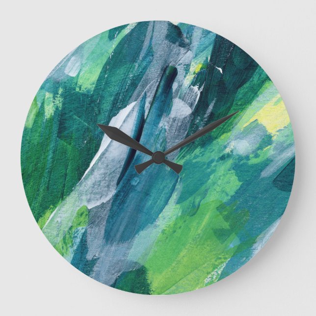 Mixed Media Painting Artistic Design Large Clock (Front)