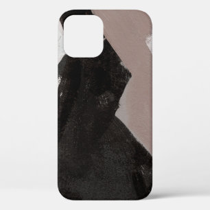 Mixed media painting, minimalist abstract design. iPhone 12 case