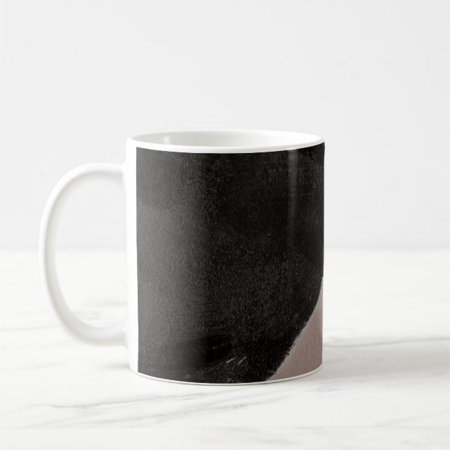 Mixed media painting, minimalist abstract design. coffee mug (Left)