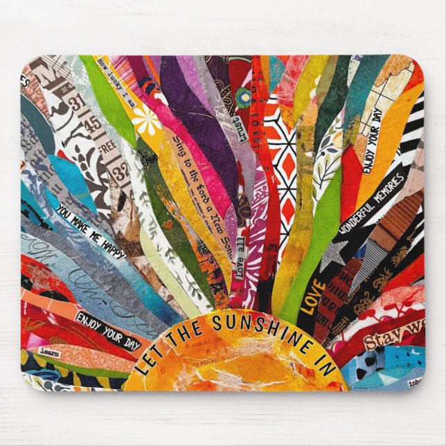 Mixed Media Sun  Mouse Pad (Front)