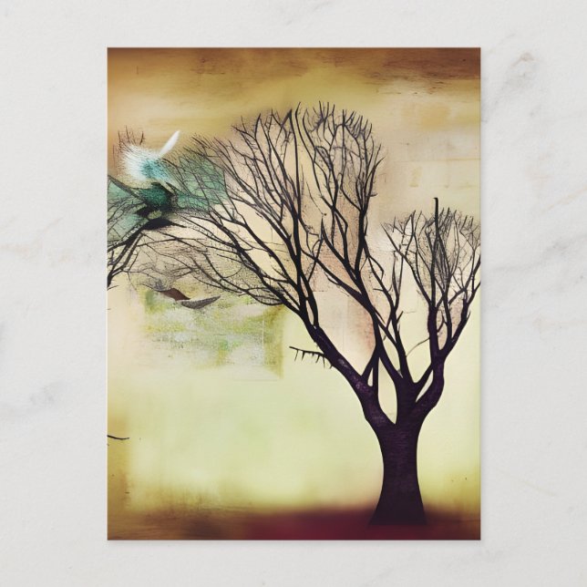 Mixed Media Tree Postcard (Front)