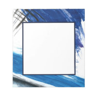 Mixed media watercolor blue abstract artistic