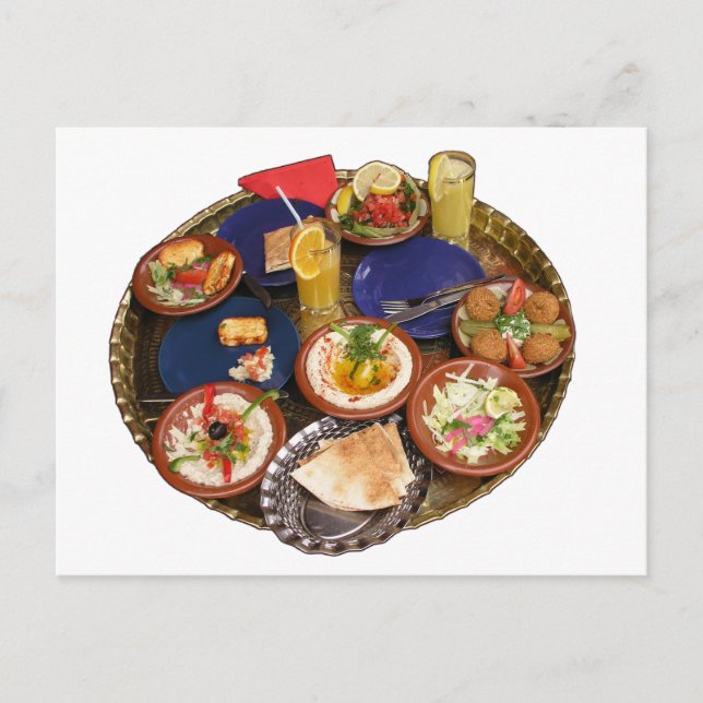 Mixed Mediterranean food Postcard (Front)