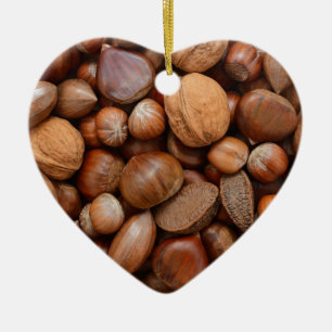 Mixed nuts ceramic tree decoration