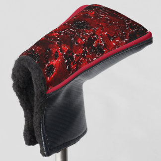 Mixed of showy and rustic red petals under mosaic  golf head cover