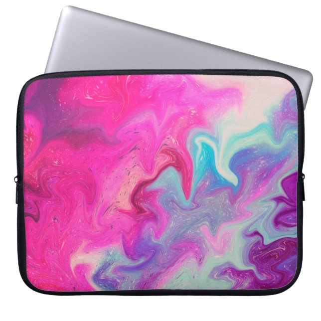 Mixed paint background laptop sleeve (Front)
