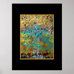 Mixed Pasta Abstract Design Poster