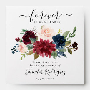 Mixed Peony Floral Seed Packet Enevelope Memorial Envelope