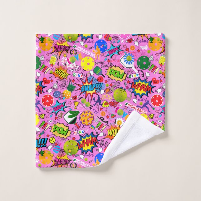 😍 mixed pickleball pink  wash cloth (Wash Cloth)