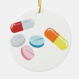 Mixed Pills Ceramic Tree Decoration