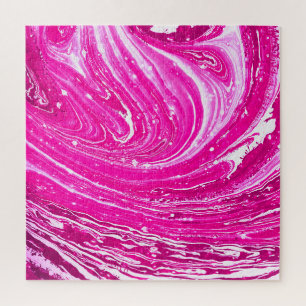 Mixed Pink Paint Background. Jigsaw Puzzle