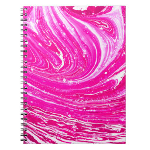 Mixed pink paint background notebook