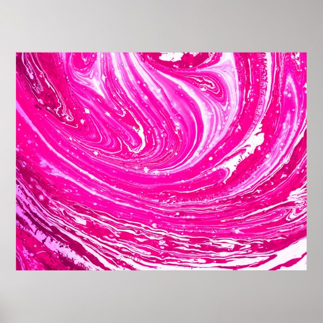 Mixed pink paint background poster (Front)