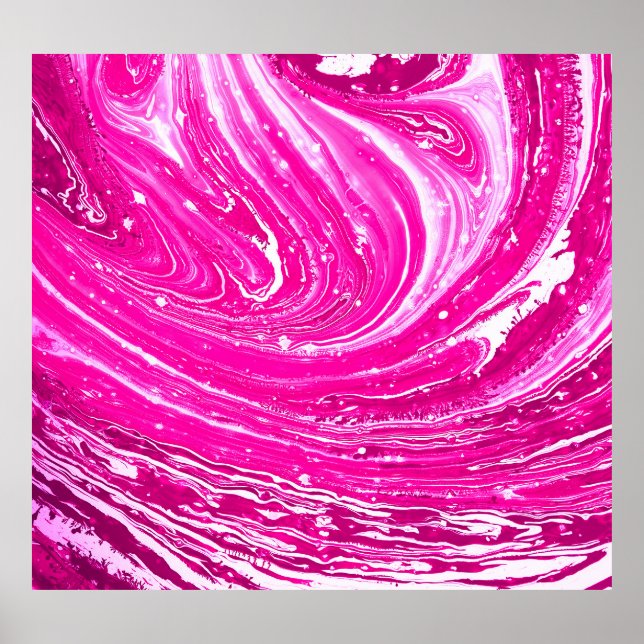 Mixed Pink Paint Background. Poster (Front)
