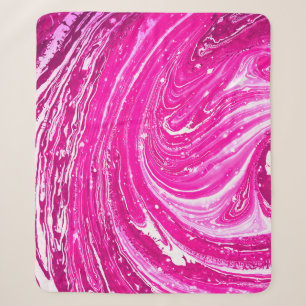 Mixed Pink Paint Background. Sherpa Blanket