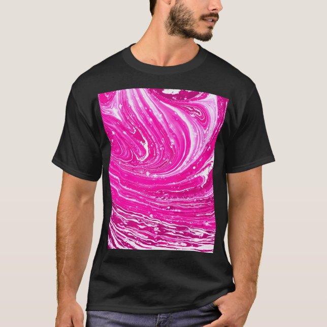 Mixed Pink Paint Background. T-Shirt (Front)