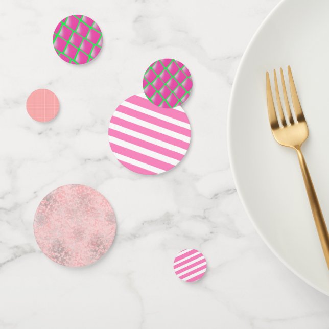 Mixed Pink Patterns Confetti (Group)