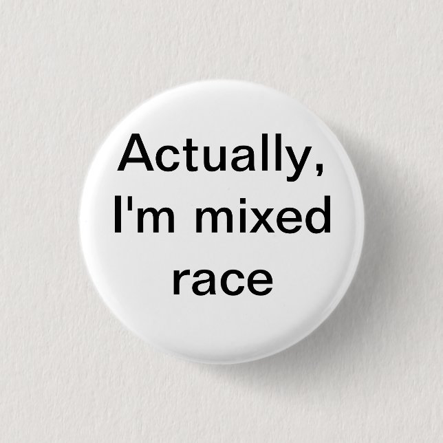 mixed race 3 cm round badge (Front)