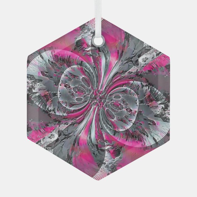 Mixed Signals   Glass Tree Decoration (Front)