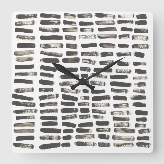 Mixed Signals III Square Wall Clock (Front)