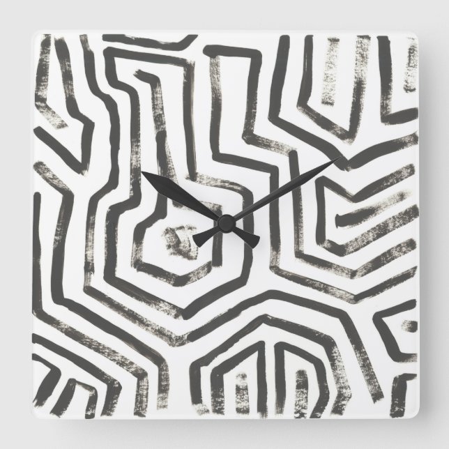 Mixed Signals V Square Wall Clock (Front)