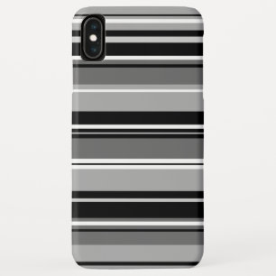 Mixed Striped Pattern Black White Greys Case-Mate iPhone Case