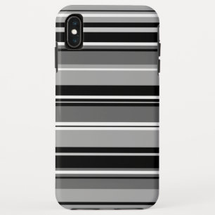Mixed Striped Pattern Black White Greys Case-Mate iPhone Case