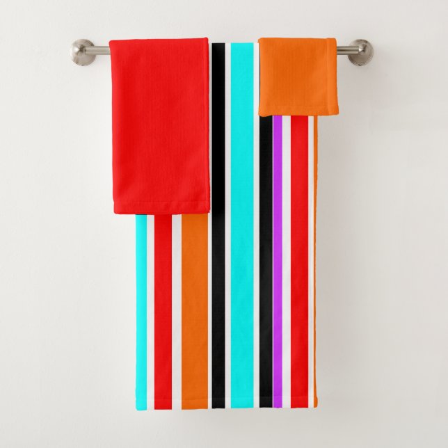 Mixed Stripes Bath Towel Set (Insitu)