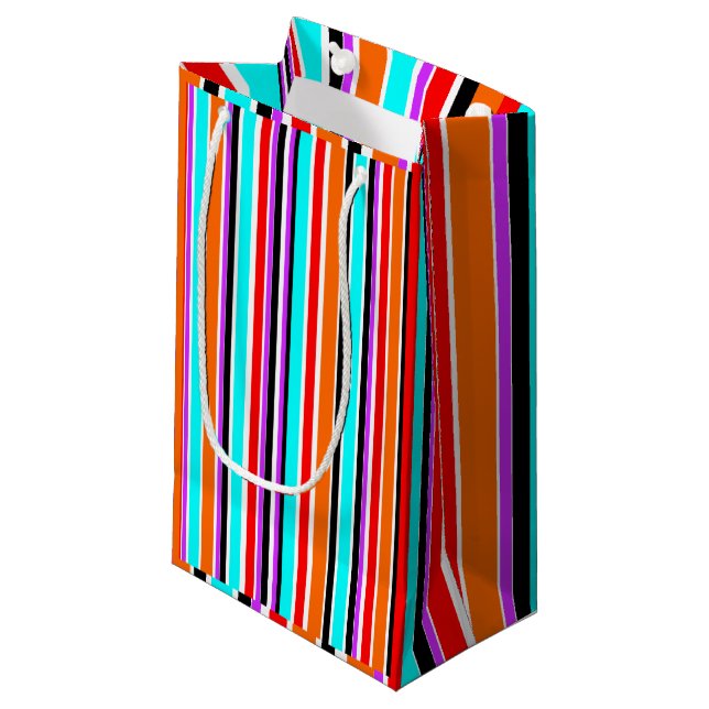 Mixed Stripes Small Gift Bag (Front Angled)
