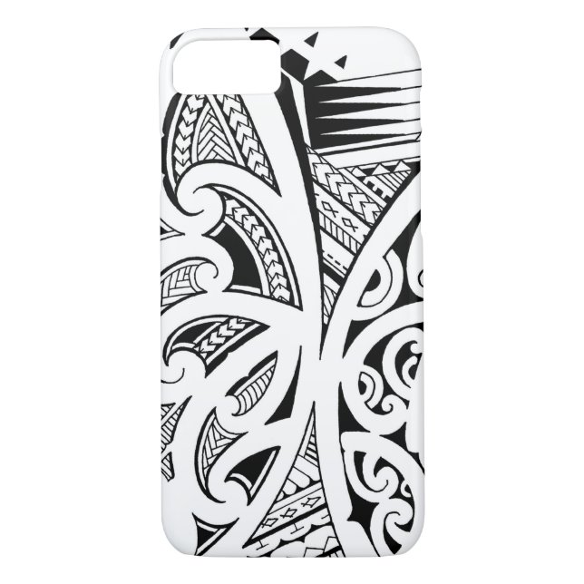 Mixed tattoo styles, Maori, Samoan and Polynesian Case-Mate iPhone Case (Back)
