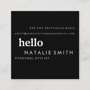 Mixed Text Square Business Card