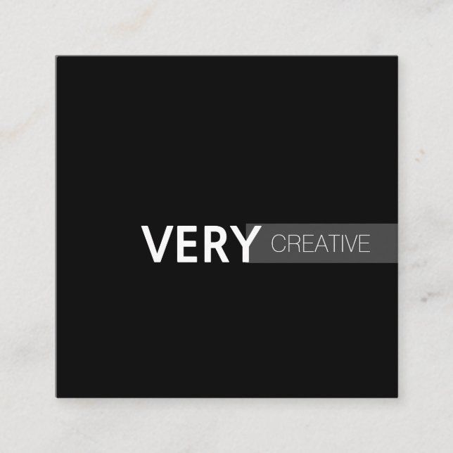 Mixed Type | Modern Square Business Card (Front)