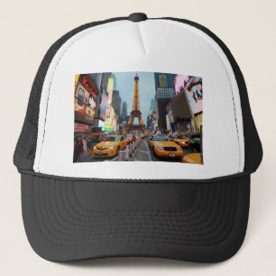 Mixed up World - New York City & Paris Trucker Hat