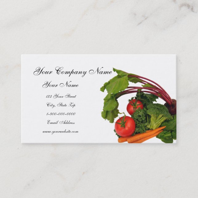 Mixed Vegetable Business Cards (Front)