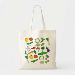 Mixed Vegetables Illustrations  Tote Bag
