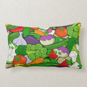 Mixed vegetables lumbar cushion