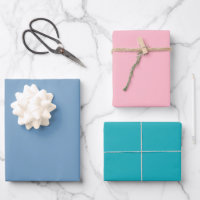 Mixed Wrapping Sheets Pink - Blue - Aqua