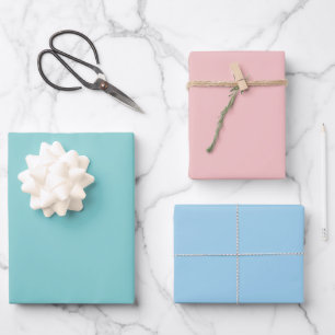 Mixed Wrapping Sheets Pink - Blue - Turquoise