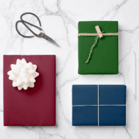 Mixed Wrapping Sheets Red - Green - Blue