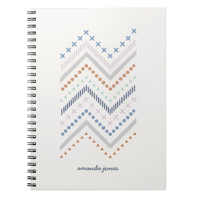 Mixed Zig Zag Journal - Cobalt (Front)