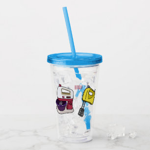 Mixer cartoon illustration  acrylic tumbler
