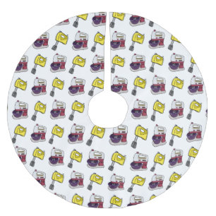 Mixer cartoon illustration  brushed polyester tree skirt