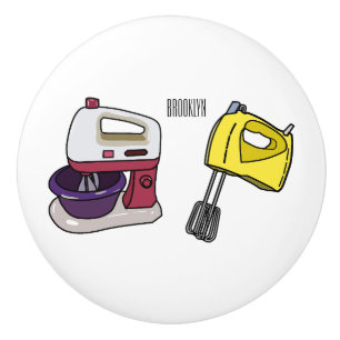 Mixer cartoon illustration  ceramic knob