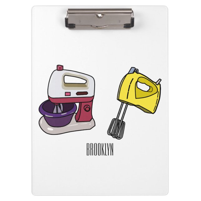Mixer cartoon illustration  clipboard (Front)